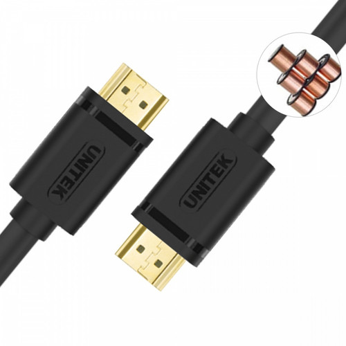 Unitek HDMI Cable M/M 1.5M v1.4 , gold, basic; Y-C137M