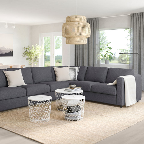 VIMLE Corner sofa, 5-seat, Gunnared medium grey