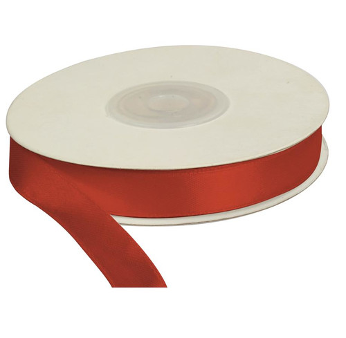 Satin Ribbon 25m 12mm, red