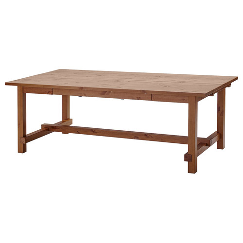 NORDVIKEN Extendable table, patina stain 210/289x105 cm