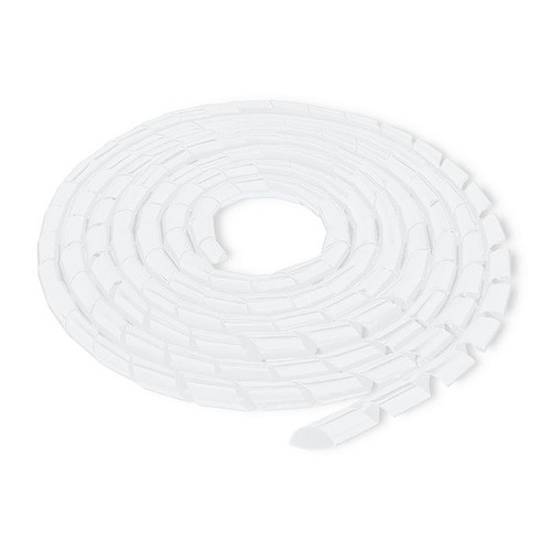 Qoltec Cable Organizer 14mm 10m, white