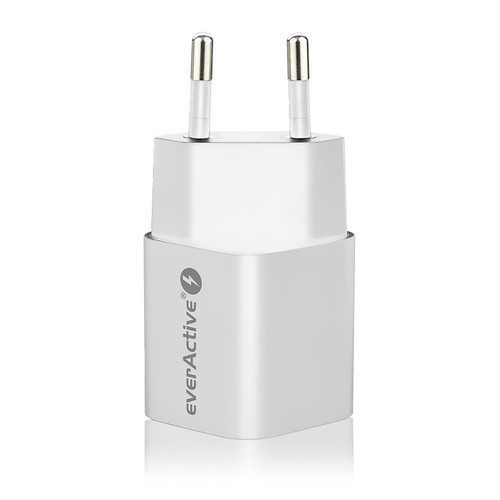 everActive Wall Charger EU Plug USB/USB-C QC3.0 30W, white