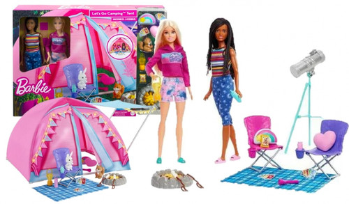 Barbie It Takes Two Camping Playset With Tent, 2 Dolls & Accessories HGC18 3+