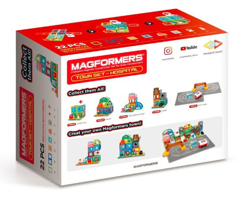 Magformers Town Set - Hospital 3+