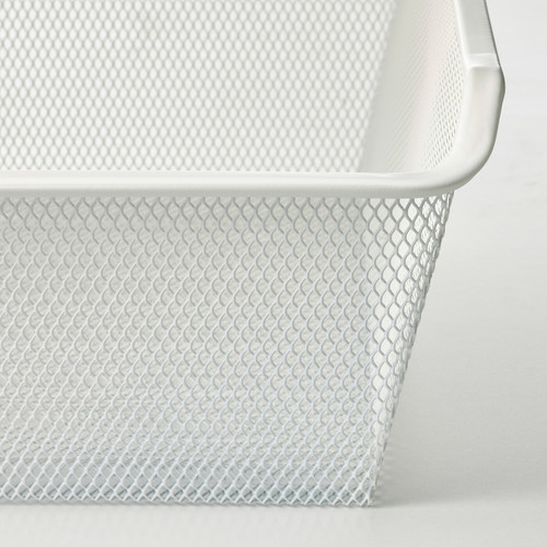 KOMPLEMENT Mesh basket with pull-out rail, white, 100x35 cm