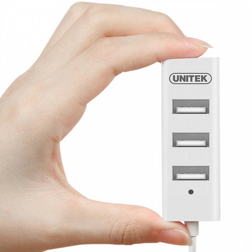 Unitek USB2.0 4-Port Hub, Y-2146 1x Phone charger, white