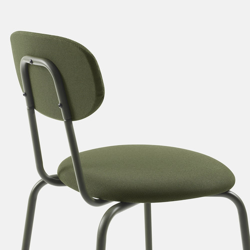 SANDSBERG / ÖSTANÖ Table and 4 chairs, black black/Remmarn deep green, 110 cm