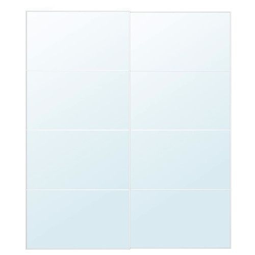 AULI Pair of sliding doors, mirror glass, 200x236 cm