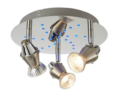 Spot Ceiling Lamp Colours Ceraon 3 x LED GU10, chrome