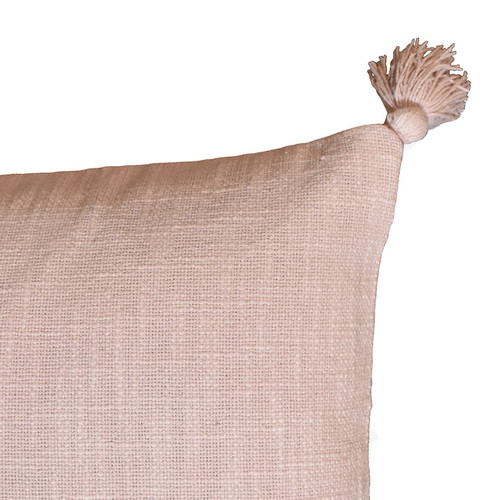 GoodHome Cushion Tassels 45 x 45 cm, pink