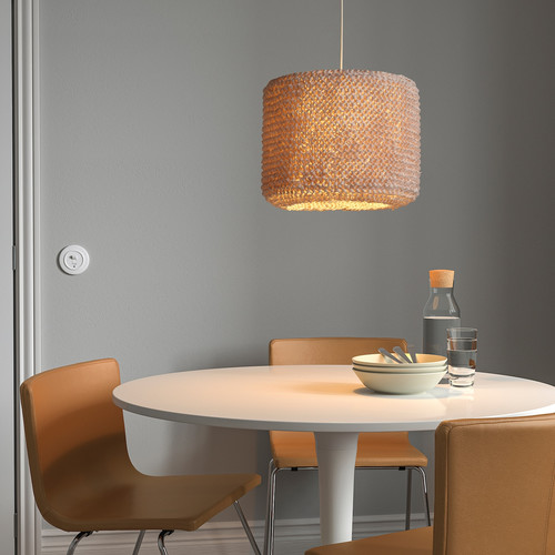 LERGRYN / HEMMA Pendant lamp, beige/white