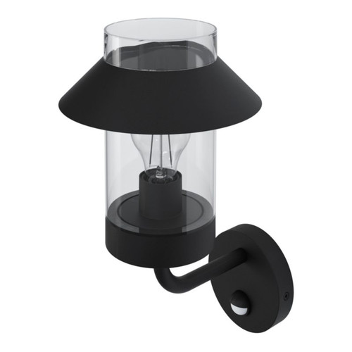 GoodHome Garden Outdoor Wall Lamp with Motion Sensor Caprera E27 IP44, black