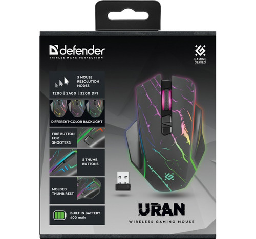 Defender Optical Wireless Gaming Mouse URAN GM-503