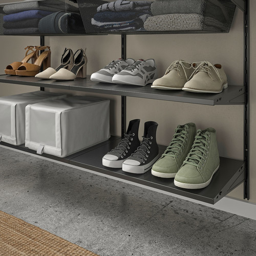 BOAXEL Shoe shelf, anthracite, 60x40 cm