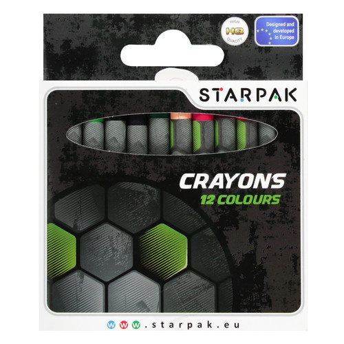 Starpak Wax Crayons 12 Colours Football