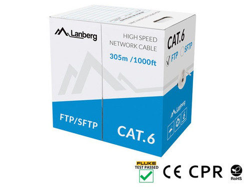 Lanberg LAN Cable FTP Cat.6 Solid CU Grey CPR 305m