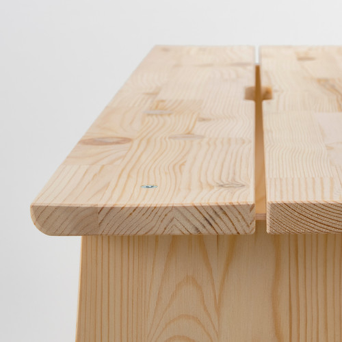 PERJOHAN Bench with storage, pine, 100 cm