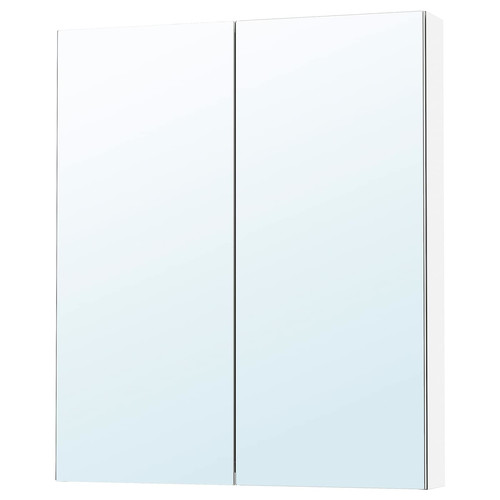 LETTAN Mirror cabinet with doors, mirror effect/mirror glass, 80x15x95 cm