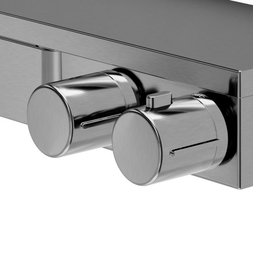 GoodHome Bath Mixer Tap Kolmia, titanium/grey