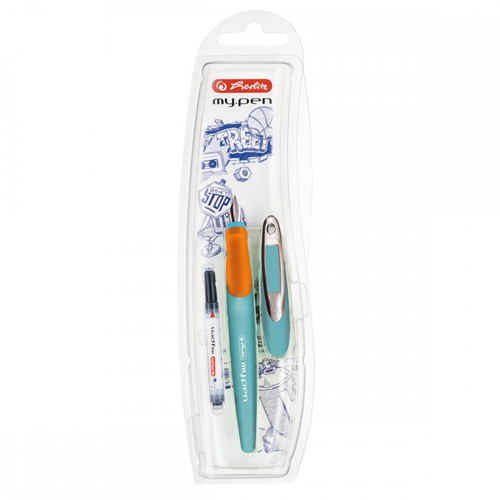 Herlitz Fountain Pen my.pen M 1pc, turquoise/orange