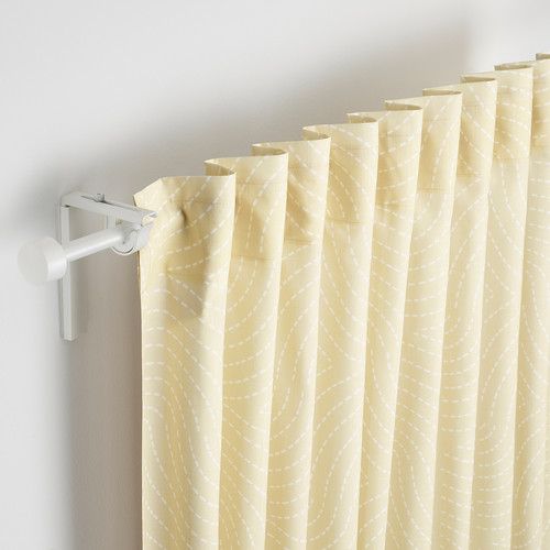 ÅKERMOLKE Curtains, 1 pair, beige, 145x300 cm