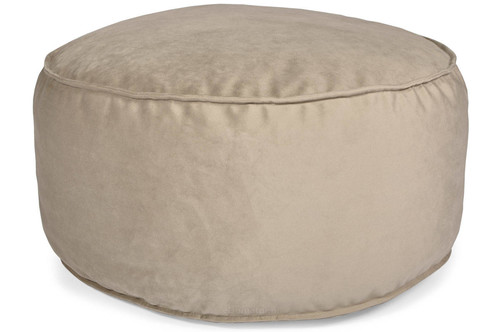 Large Pouffe, velvet, beige