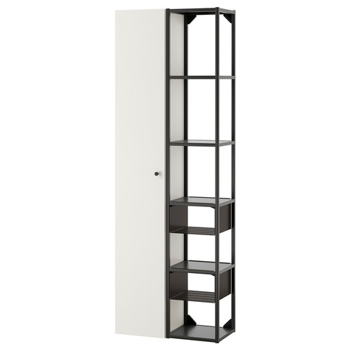 ENHET Wall storage combination, anthracite, white, 60x30x180 cm