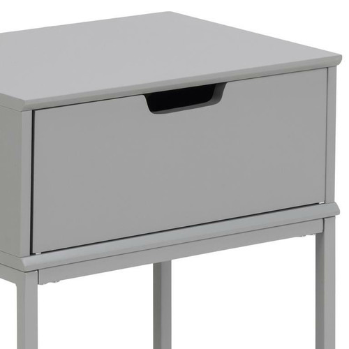 Nightstand Bedside Table Mitra, grey