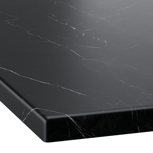 HAVBÄCK / TÖRNVIKEN Wash-stnd w drawers/wash-basin/tap, dark grey/black marble effect, 62x49x79 cm