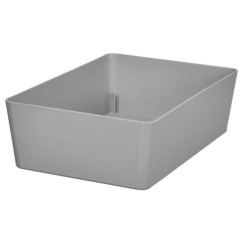 KUGGIS Box, light grey, 18x26x8 cm