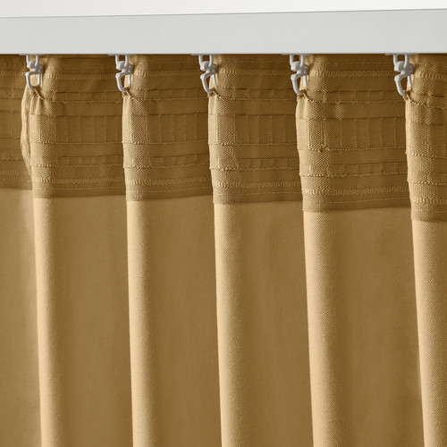 SANELA Curtains, 1 pair, beige-yellow, 140x300 cm