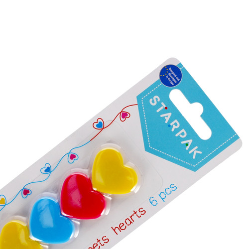 Starpak Magnets Hearts 6pcs