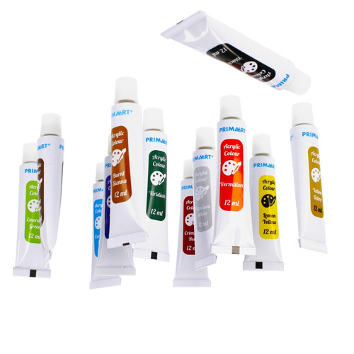 Prima Art Acrylic Paints 12 Colours x 12ml