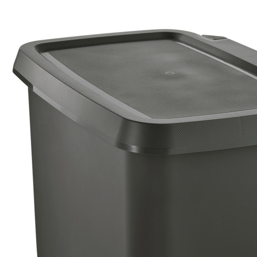 KNÖCKLA Pedal bin, dark grey, 50 l