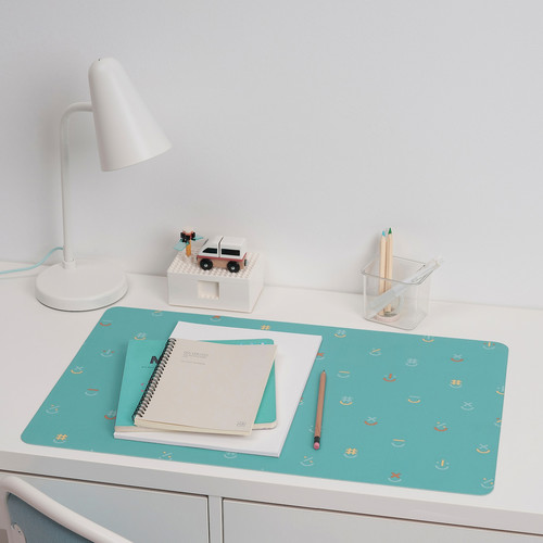 BÖNSYRSA Desk pad, turquoise, 60x37 cm