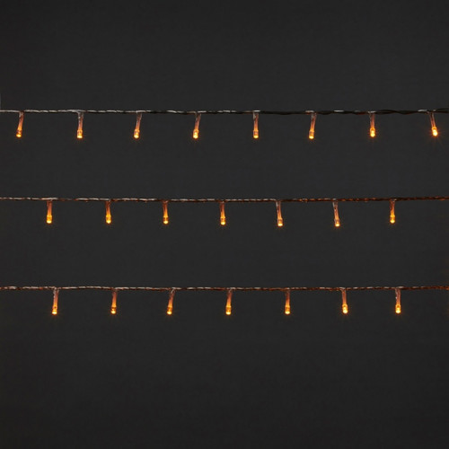 LED Lighting Chain 240 LED 14.3 m, transparent, outdoor, warm white