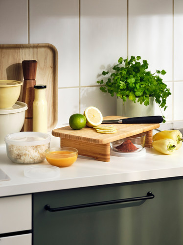 STOLTHET Chopping board, bamboo, 35x22 cm