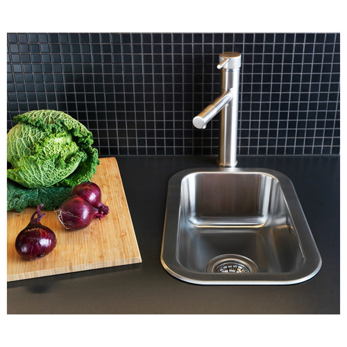 BOHOLMEN Single-bowl inset sink, stainless steel, 47x30 cm