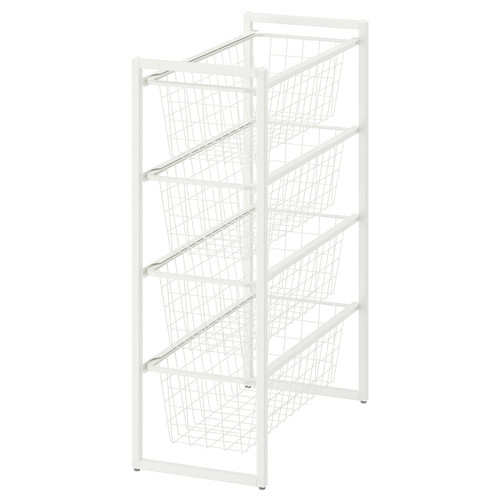 JONAXEL Frame with wire baskets, 25x51x70 cm