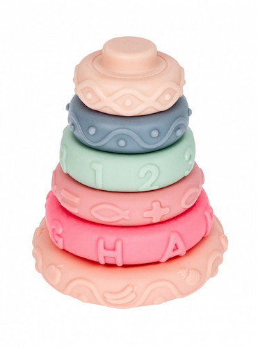 Smily Play Stacking Toy Rings, pastel, 6m+