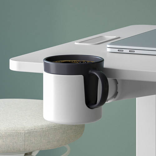 MITTZON Laptop table with castors, white, 66x50 cm