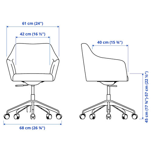 LÅNGFJÄLL/TOSSBERG Conference chair, Gunnared dark grey/white