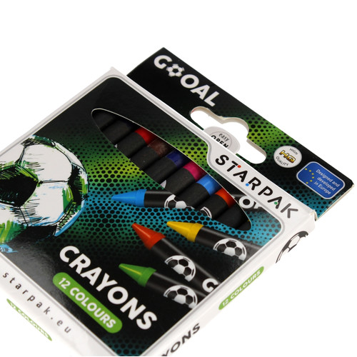 Starpak Wax Crayons 12 Colours Football