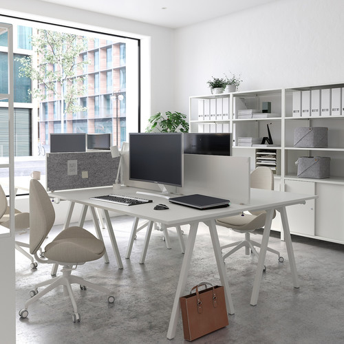 TROTTEN Desk, white, 160x80 cm