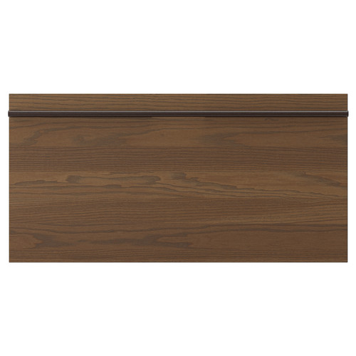 STENSTA Drawer front, dark brown ash veneer, 80x40 cm