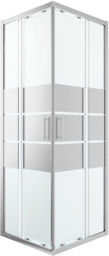 GoodHome Shower Enclosure Beloya 70x70x195cm, chrome/mirror glass