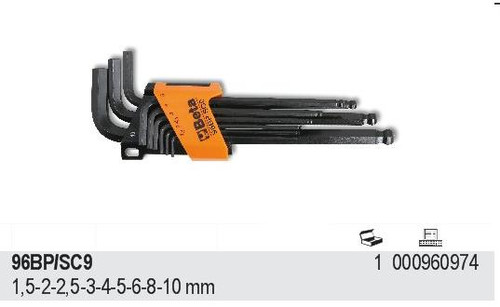 BETA Allen Key Set 1.5-10mm/ 96BP/SC9