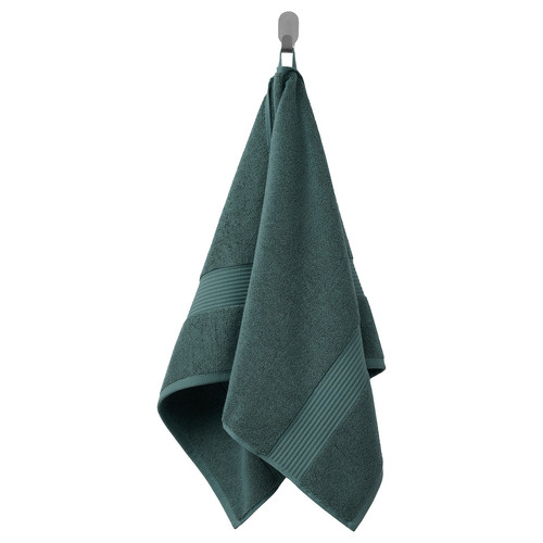 FREDRIKSJÖN Hand towel, grey-turquoise, 50x100 cm