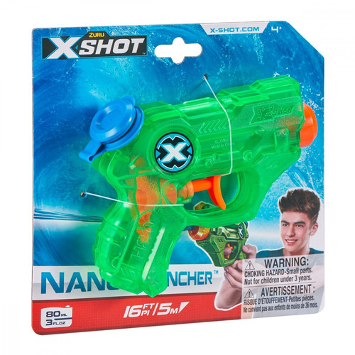 ZURU X-Shot Launcher Water Warfare Nano Drencher Display 12pcs, assorted, 4+