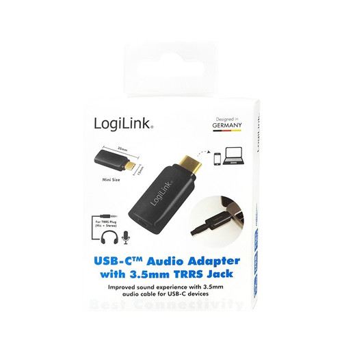 LogiLink USB-C Audio Adapter with 3.5mm TRSS Jack